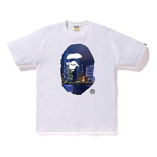 A Bathing Ape HongKong 13th Anniversary Ape Head T-Shirt - White - BAPE-SS19-33