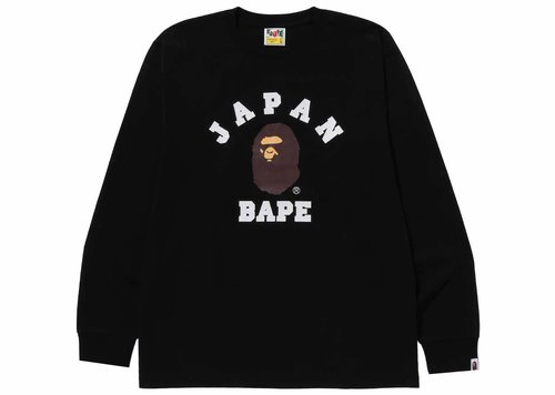 A Bathing Ape Japan College City Long-Sleeve Tee 'Black