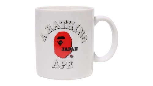 A Bathing Ape Japan Souvenir 2 Mug - White/Red - 1L22-193-003