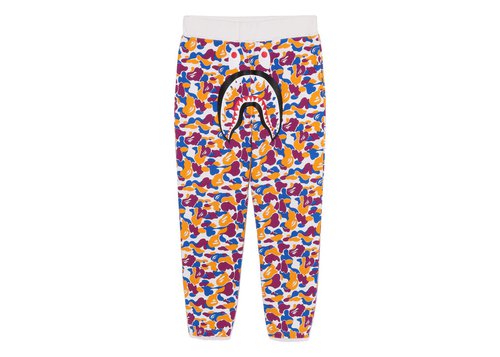 A Bathing Ape LA Store 5th Anniversary LA Camo Shark Sweatpants - Purple Yellow Blue - 1J22-152-001