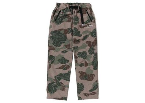 A Bathing Ape Layered Line Camo Track Pants - Beige