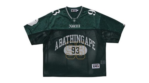 A Bathing Ape Line Camo Logo Relaxed Fit Football Jersey - Pink - 1L30-109-311