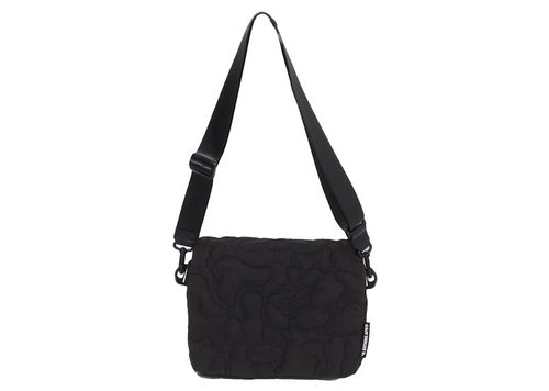 A Bathing Ape Line Camo Quilted Shoulder Bag - Black - 1K80-190-006