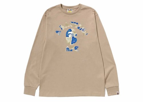 トップス APE Liquid Camo College Long Sleeve Buy BAPE Liquid Camo College Long-Sleeve Tee 'White' - 1K30