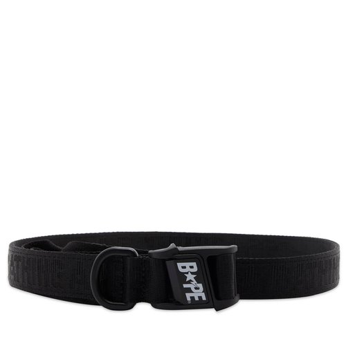 A Bathing Ape Logo Tape Belt - Black - 001BTK301002M-BLK