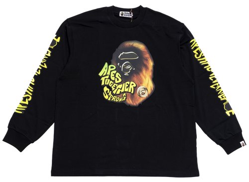 A Bathing Ape Long Sleeve Tee - Multi-Color - 0ZXLTMX11051L
