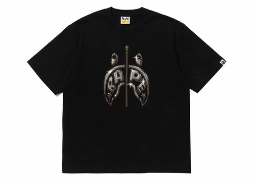 A Bathing Ape Mad Shark Photo Print Relaxed Fit Tee - White - 1K30-110-333