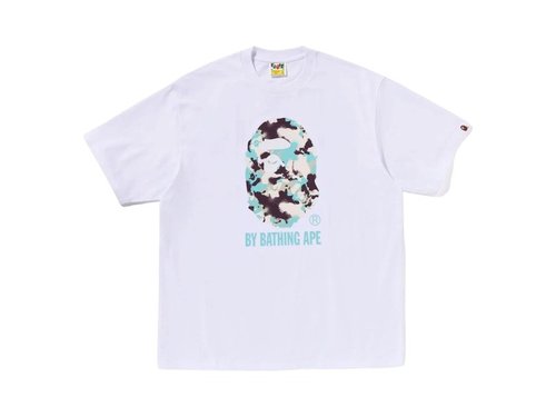 A Bathing Ape Map Camo By Bathing Ape Relaxed Fit Tee | Grey | Size XL - Charcoal - 1L30-110-342