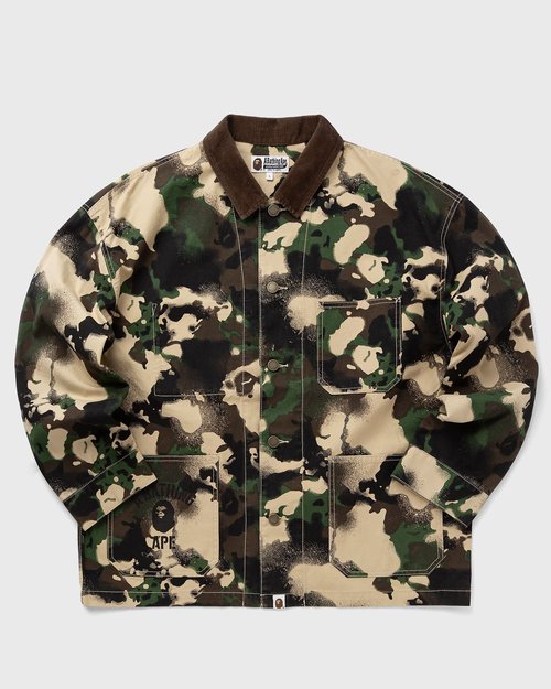 A Bathing Ape Map Camo Work Jacket - 001LJL301001MGRN
