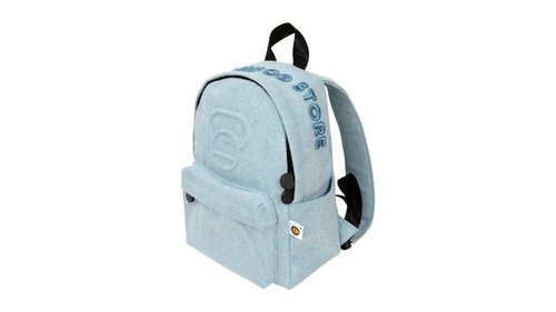 A Bathing Ape Milo Denim Mini Bagpack - Light Indigo - AL20-189-323