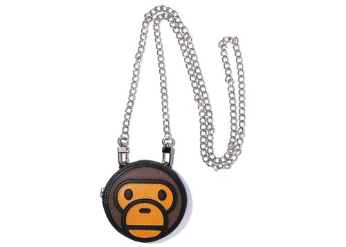 A Bathing Ape Milo Face Mini Shoulder Bag - Brown - 2J30-290-001