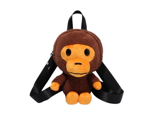 A Bathing Ape Milo Plush Doll Day Pack - Brown - 2K70-189-001
