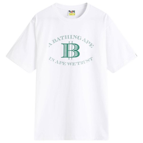 A Bathing Ape Money B Logo Tee - White - 001TEL301058M-WHT