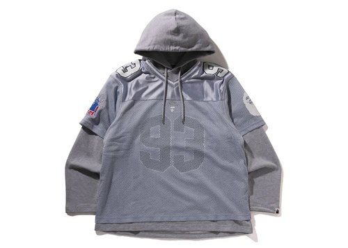 A Bathing Ape Multi Logo Layered Sleeves Relaxed Fit Football Jersey - Black - 1K80-114-306
