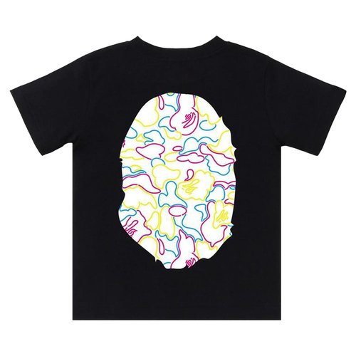 A Bathing Ape Neon Camo Big Ape Head Tee - Gray - 1L30-110-039