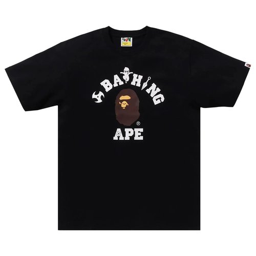 A Bathing Ape Ninja College Tee - Black - 1K72-110-132