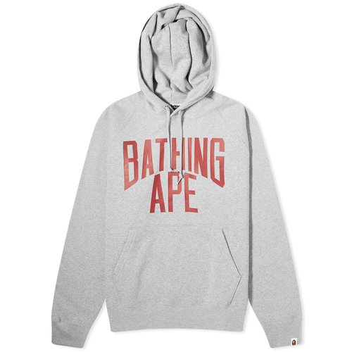 A Bathing Ape NYC Logo Pullover Hoodie - Gray - 001PPJ801007M-GRY