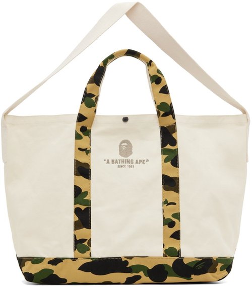 A Bathing Ape Off-White 1st Camo Tote - Yellow - 001BAJ801003M