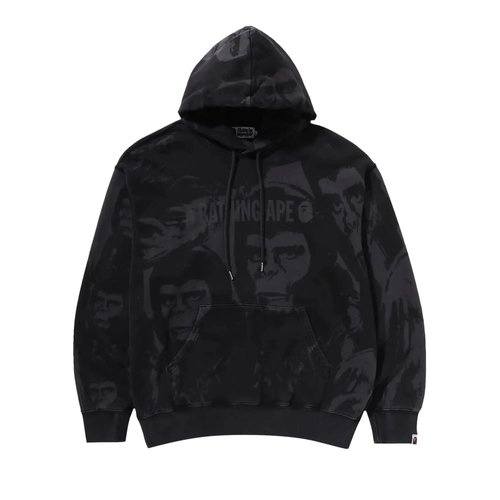 A Bathing Ape Overall Garment Dyed Photo Pullover Hoodie - 1K30-114-311