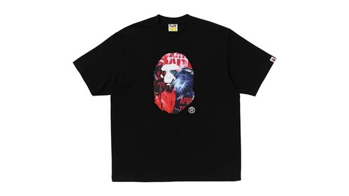 A Bathing Ape Photo Print Ape Head Relaxed Fit Tee - White - 1L30-110-333