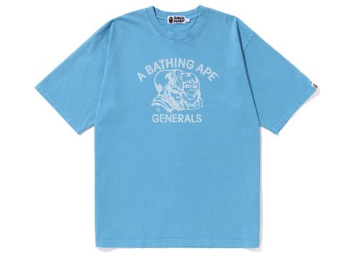A Bathing Ape Pigment Dyed General A Bathing Ape Relaxed Fit Tee Shirt - Navy Blue - 1J30-109-022