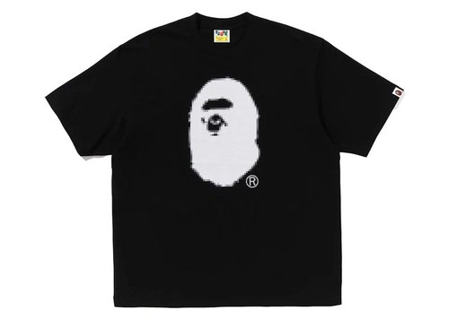 A Bathing Ape Pixel Ape Head Relaxed Fit Tee | Size M - Black - 1K80-110-348
