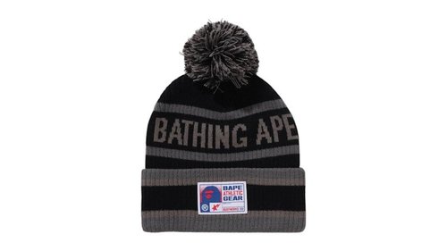 A Bathing Ape Pom Pom Beanie - Navy Blue - 1L80-181-007