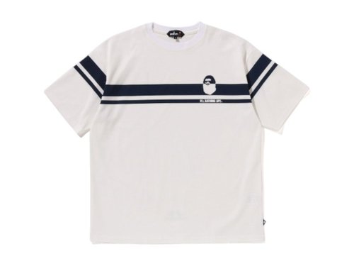 A Bathing Ape Print IV Tee Shirt - White Burgundy - 7L30-109-309