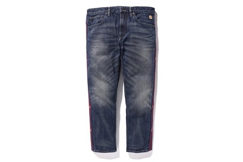 A Bathing Ape Regular Fit Labeled Taps Jeans - Indigo