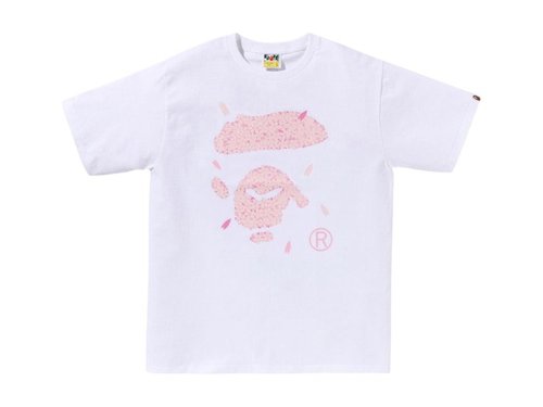 A Bathing Ape Sakura Ape Face Tee - White - 1L20-110-017
