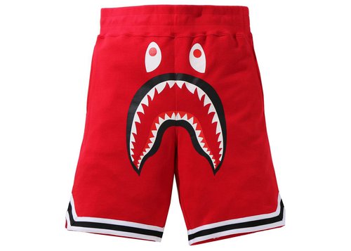 A Bathing Ape Shark Basketball Sweatshort - Red