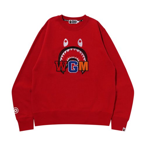 A Bathing Ape Shark Embroidery Crewneck - Black - 1I80-113-013