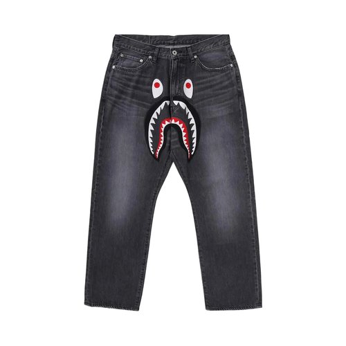 A Bathing Ape Shark Loose Fit Denim Pants - 1L80-150-006