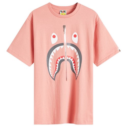 A BATHING APE シャークデザイン Tシャツ ピンク A Bathing Ape Shark T-Shirt 'Pink' - 001TEK301003M-PNK | Solesense