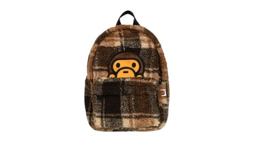 A Bathing Ape Sherpa Fur Mini Backpack - Beige - 0MXBGW4393XXPBGH