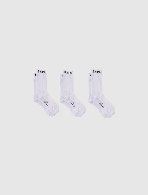 A Bathing Ape Socks 3-Pack - 001SOL301004M-WHT