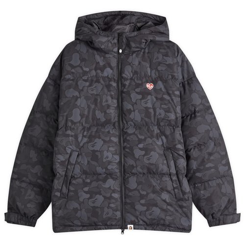 A Bathing Ape Solid Camo Down Jacket - Black - 001DNK802006L-BLK