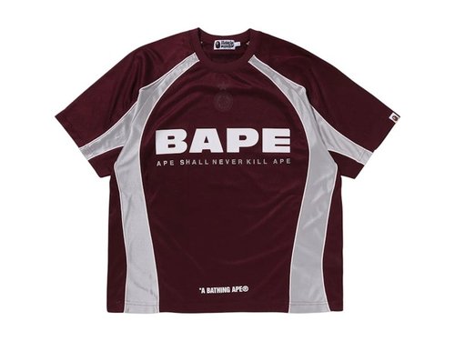 A Bathing Ape Solid Camo Jacquard logo Relaxed Fit Football Jersey - Blue - 1L30-109-312