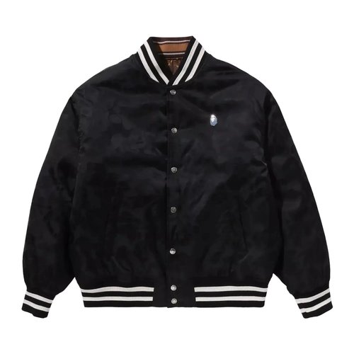 A Bathing Ape Solid Camo Jacquard Nylon Reversible Bomber Padded Jacket - 1L30-141-301