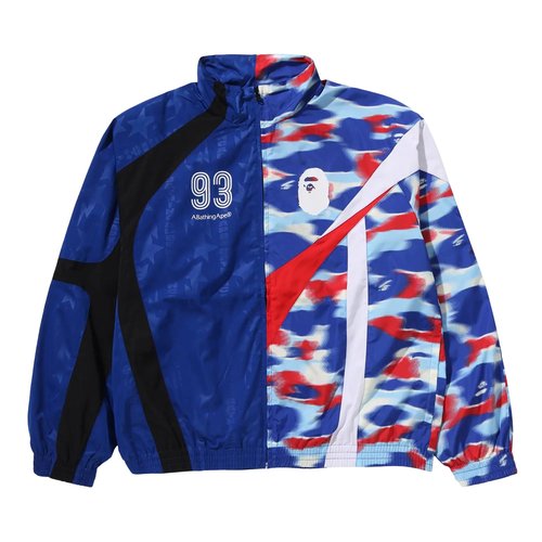 A Bathing Ape Split Stand Collar Track Jacket - 1M30140309BLUE