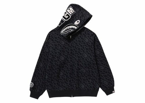 A Bathing Ape Sport Monogram Shark Hoodie 