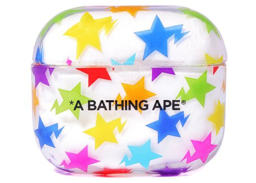 A Bathing Ape Sta Pattern Airpods Clear Case - Multicolor