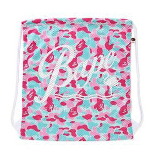 A Bathing Ape Store Miami Knapsack - Pink/Blue