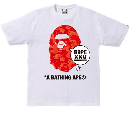 A Bathing Ape Store Seoul XXV Ape Head Tee Shirt - White