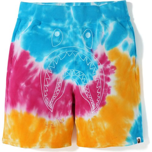 A Bathing Ape Tie Dye Shark Sweat SS19 Shorts - Multicolor