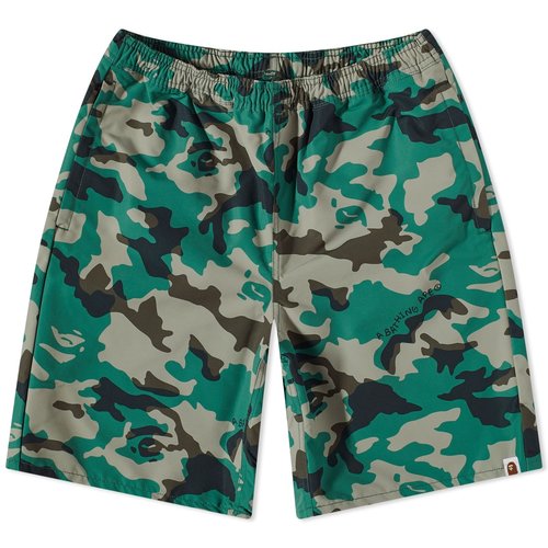 A Bathing Ape Woodland Camo Beach Shorts - Olive Drab - 001SPJ201001M-OLV