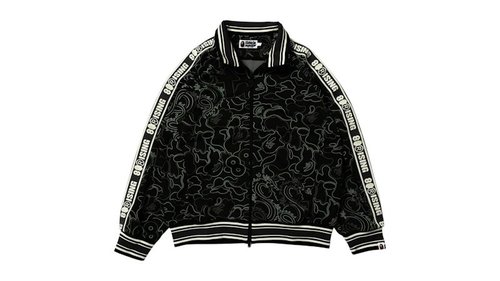 A Bathing Ape x 88Rising Glow In The Dark Camo Track Jacket - Black - 1L23-115-911