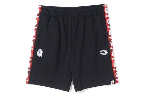 A Bathing Ape x Arena Jersey Shorts - Black