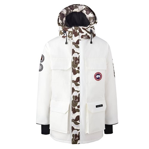 A Bathing Ape x Canada Goose x Concepts Expedition Jacket - White/Snow Camo
