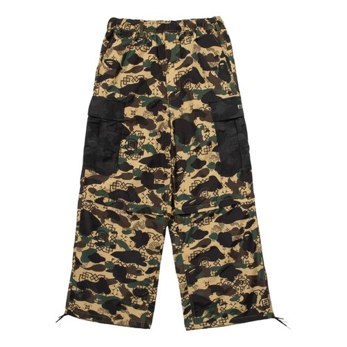 A Bathing Ape X Clot Camo Detachable Relaxed Fit Cargo Pants - Yellow - 0ZXPTMX90552P-YEL